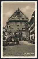 Zug, Hotel Ochsen, Kolinplatz mit Brunne