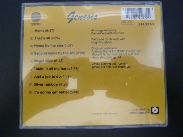 CDs: Genesis - same (1983, 1. Auflage) – Gebraucht aus Au ZH von sikoku 2