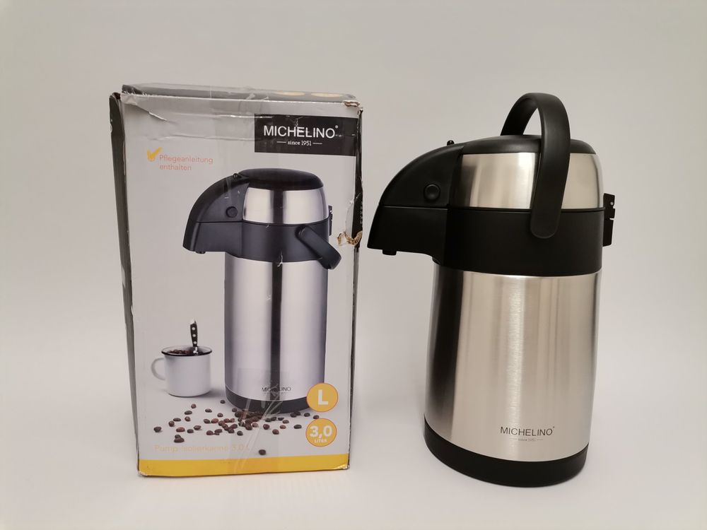 Edelstahl Airpot Isolierkanne 3 Liter Thermoskanne Test