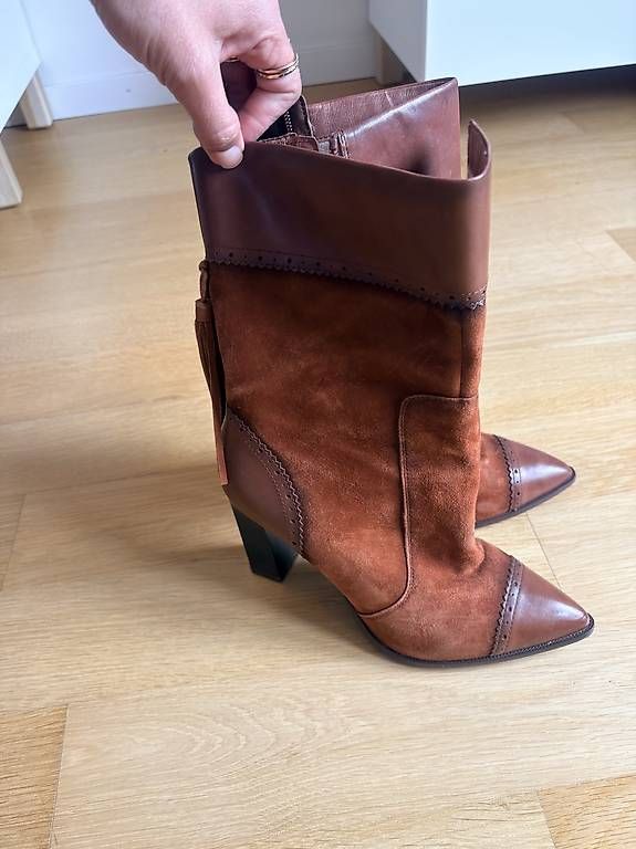Damenschuhe: Bottes/bottines Tamaris camel  – Gebraucht aus Chardonne von any_yq5q
