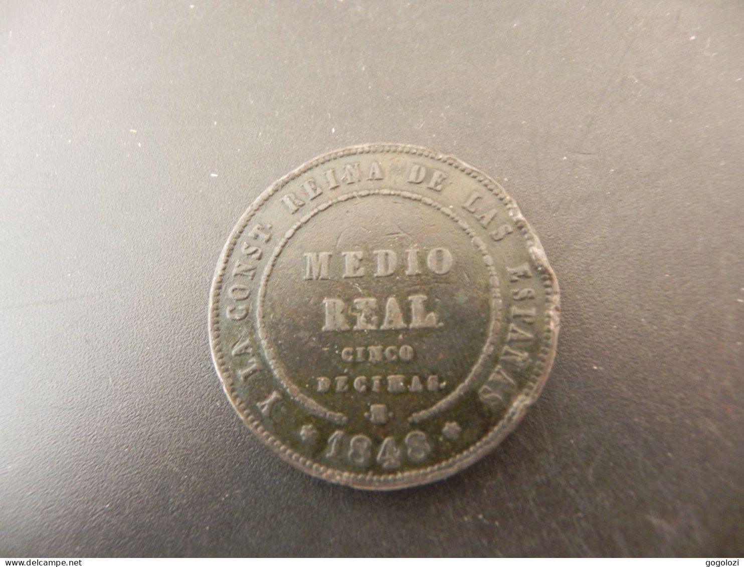 Tutti le monete: Spanien 1/2 Real 1848 – Usato da Biel/Bienne venduto da Gogolozi 1