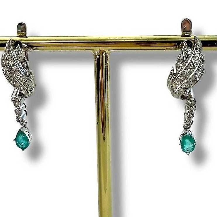 Boucles D'Oreilles Or 18Ct Diamants & Emeraude (Gebraucht) in Lausanne ...