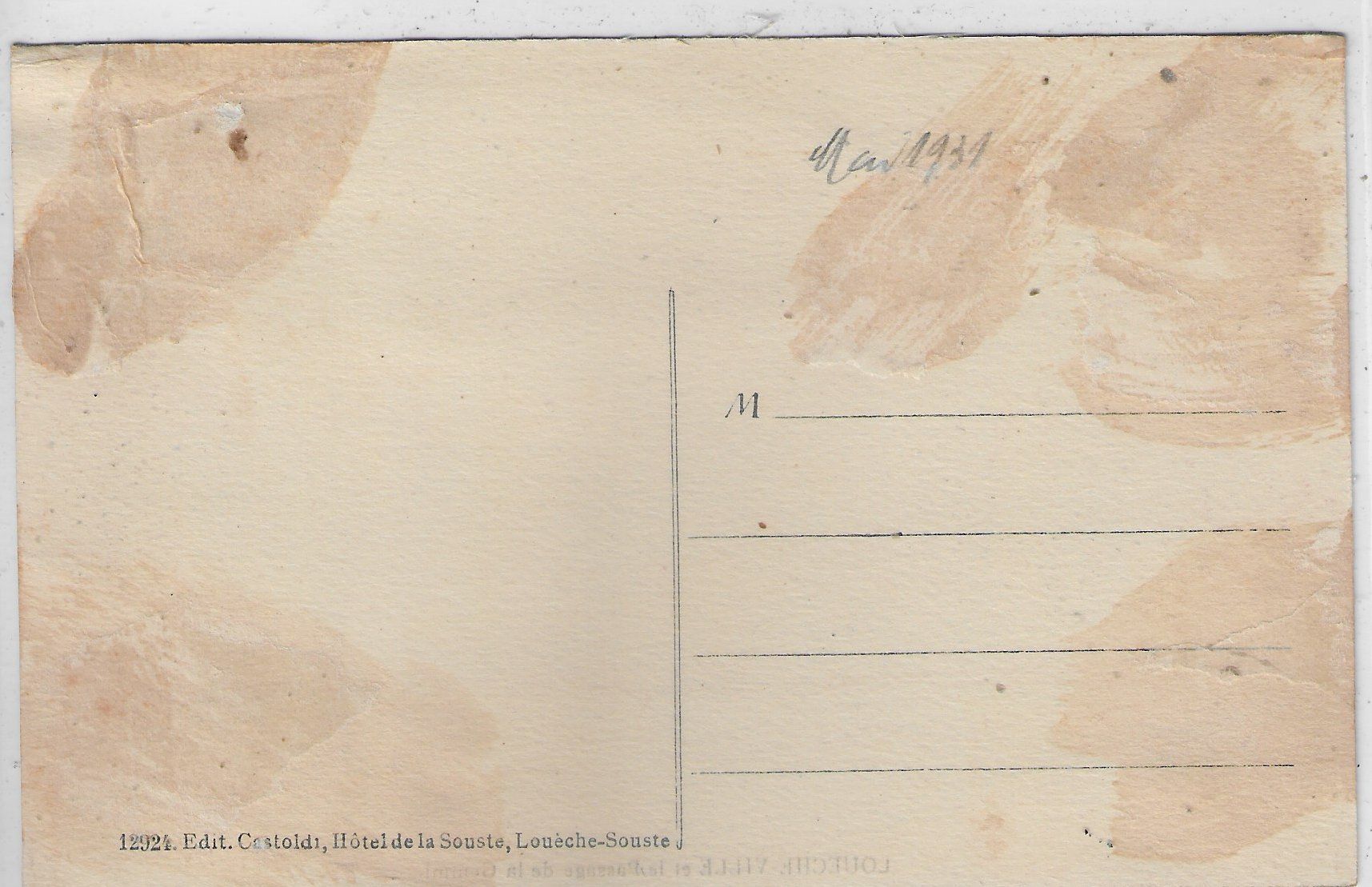 Cartoline postali: Loueche-Ville et le Passage de la Gemmi – Usato da Ettingen venduto da Kartenplanet 1