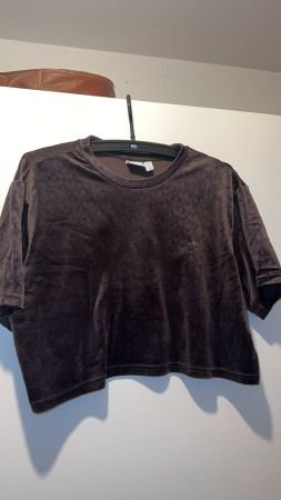 CropTop T-Shirt Adidas braun Grösse 48