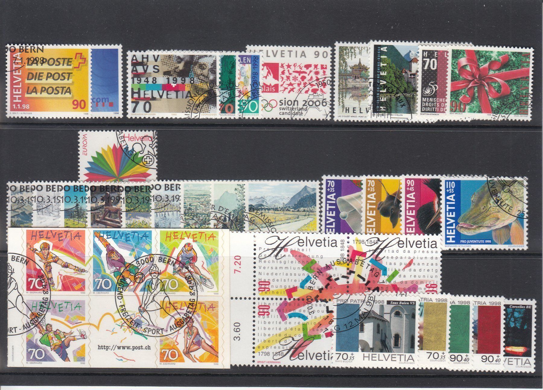 Tutti i francobolli: CH Ausgaben 1998 mit ET – Usato da Bürglen TG venduto da StampGraf