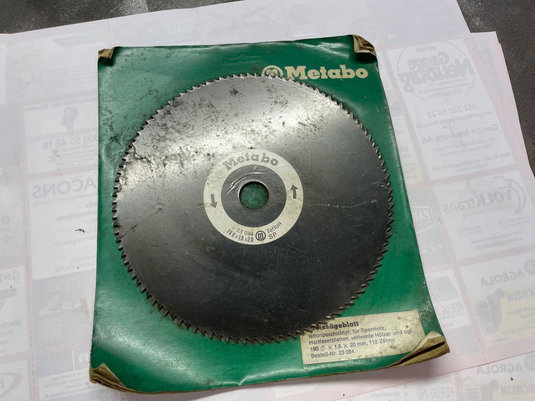 Metabo Sägen: Fräsenblatt neu, Kreissägenblatt – Neu und originalverpackt aus Thayngen von stammsani