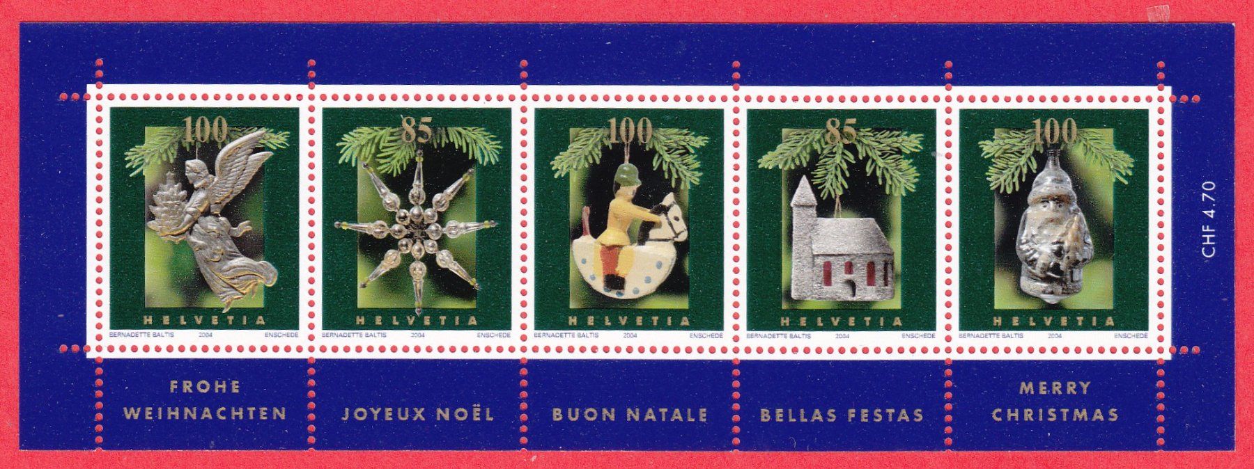 Tutti i francobolli: 2004 Weihnachts BLOCK  ** Postfrisch ** Top Zustand. – Nuovo (secondo la descrizione) da Adliswil venduto da Aenti
