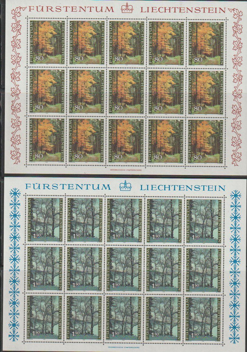 Tutti i francobolli: Timbres Liechtenstein Collection 1980 – Usato da Crans-Montana venduto da kira56 3