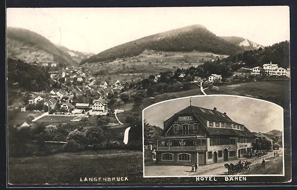 Ansichtskarten: AK Langenbruck, Hotel Bären, Panorama – Gebraucht aus Berlin von bartko-reher
