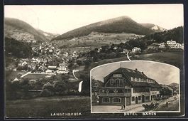 AK Langenbruck, Hotel Bären, Panorama
