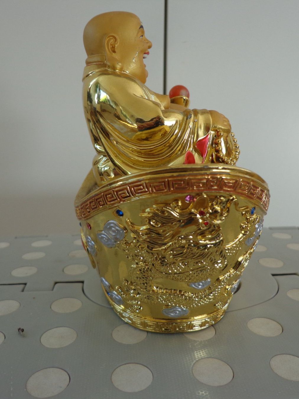 Statuette: Lachenden Goldiger Budhaa – Nuovo (secondo la descrizione) da Schönenwerd venduto da beibei01 3