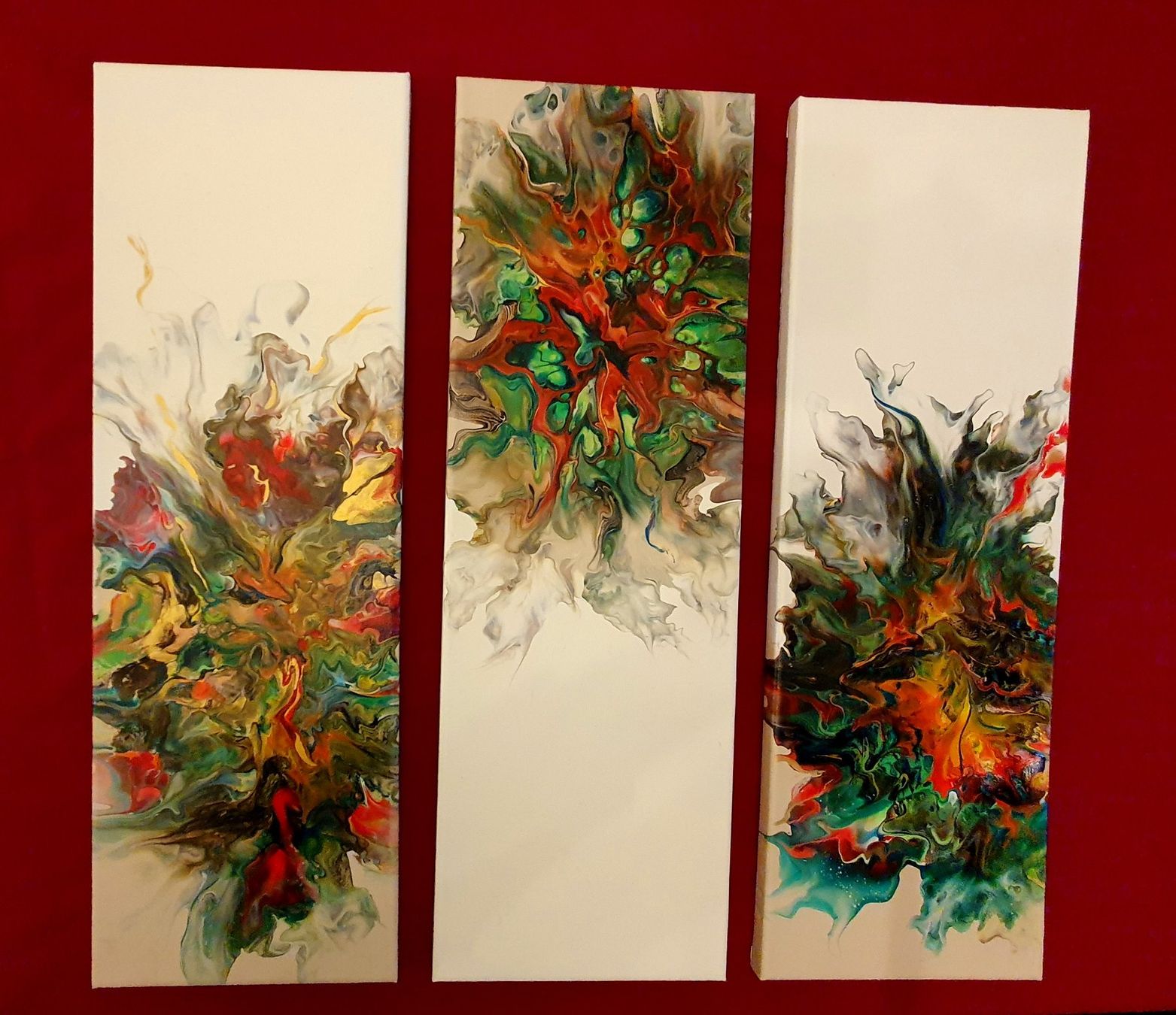 Dipinti: Acryl-Bilder, Unikate als Trio oder einzeln – Nuovo (secondo la descrizione) da Altendorf venduto da claus08 1