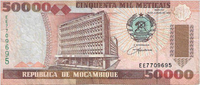 Banknoten: 95'150 mosambikanische Metical – Gebraucht aus Zürich von ZuercherBrockenhaus 1