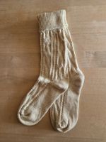Damen Socken beige Zopfmuster Groesse 37-40