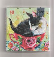 Papierservietten Katze