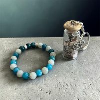Bracelet artisanal en pierres naturelles + fiole protection 