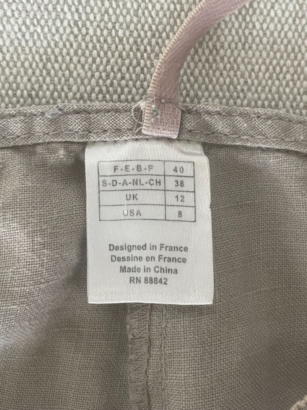 Top: Débardeur 100% lin 38 beige – Usato da Lausanne venduto da mg_e 6