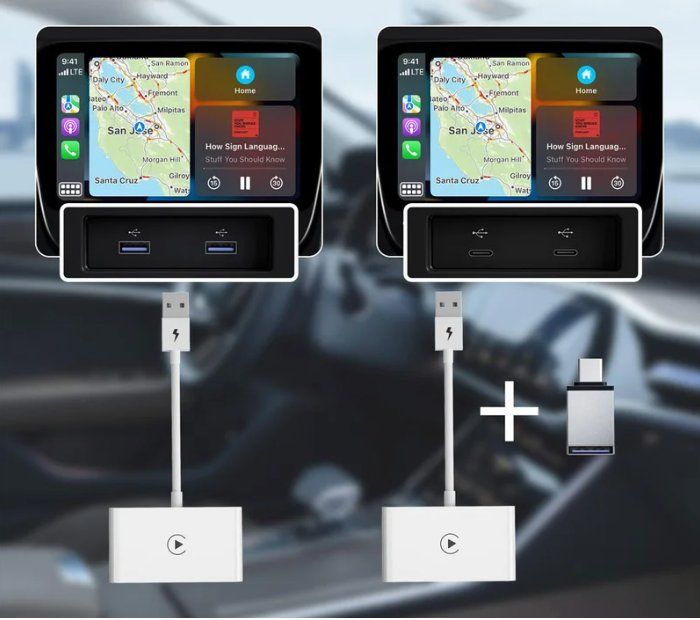 Apple Laufwerke & Adapter: Bluetooth Apple Carplay Auto KFZ USB A Adapter mit USB C – Neu (gemäss Beschreibung) aus Suhr von bertone64 2