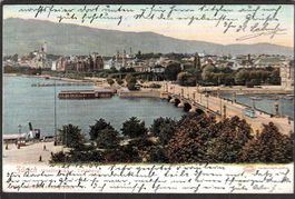 AK, Zürich Quaibrücke , 1904