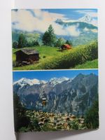 Grächen , Sesselbahn , Kornfeld mit Waliserstadel 1973