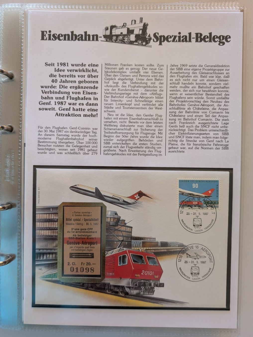 Tutti i francobolli: Briefmarken Luxus Sammlung Eisenbahn Schweiz und Internation – Usato da Steinmaur venduto da compura49 1