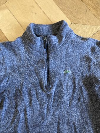 Pullover Lacoste Reissverschluss grau gebrauchter Zustand