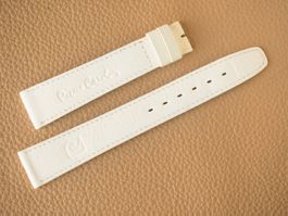 Leder-Uhrenband Pierre Cardin 17mm NOS weiss 17 vintage Naht