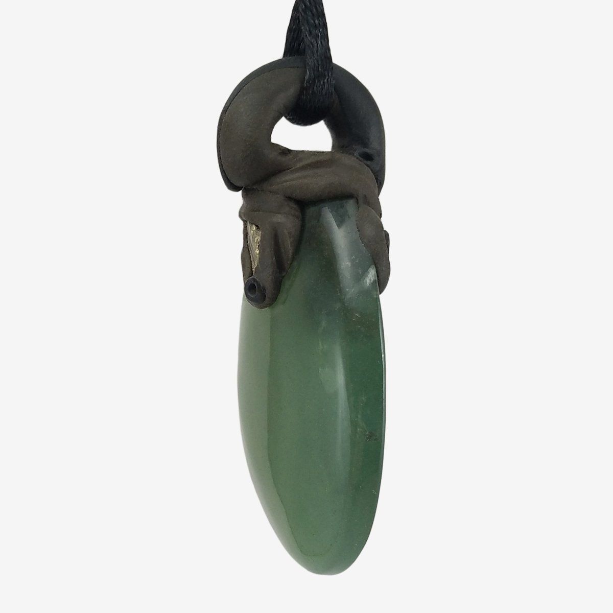 Pietre preziose: Nephrit Jade Steinanhänger mit eingefasstem Pyrit – Nuovo e nell'imballaggio originale da Meilen venduto da Kaleidoskopia 1