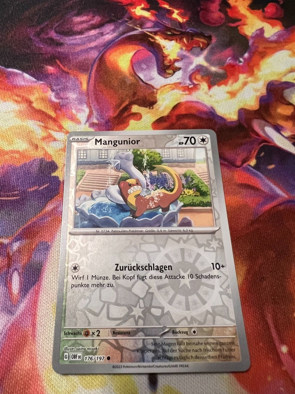 Pokémon Carte collezionabili: Mangunior (OBF 176) / Reverse Holo / Obsidianflammen – Nuovo (secondo la descrizione) da Bülach venduto da CherryBlu