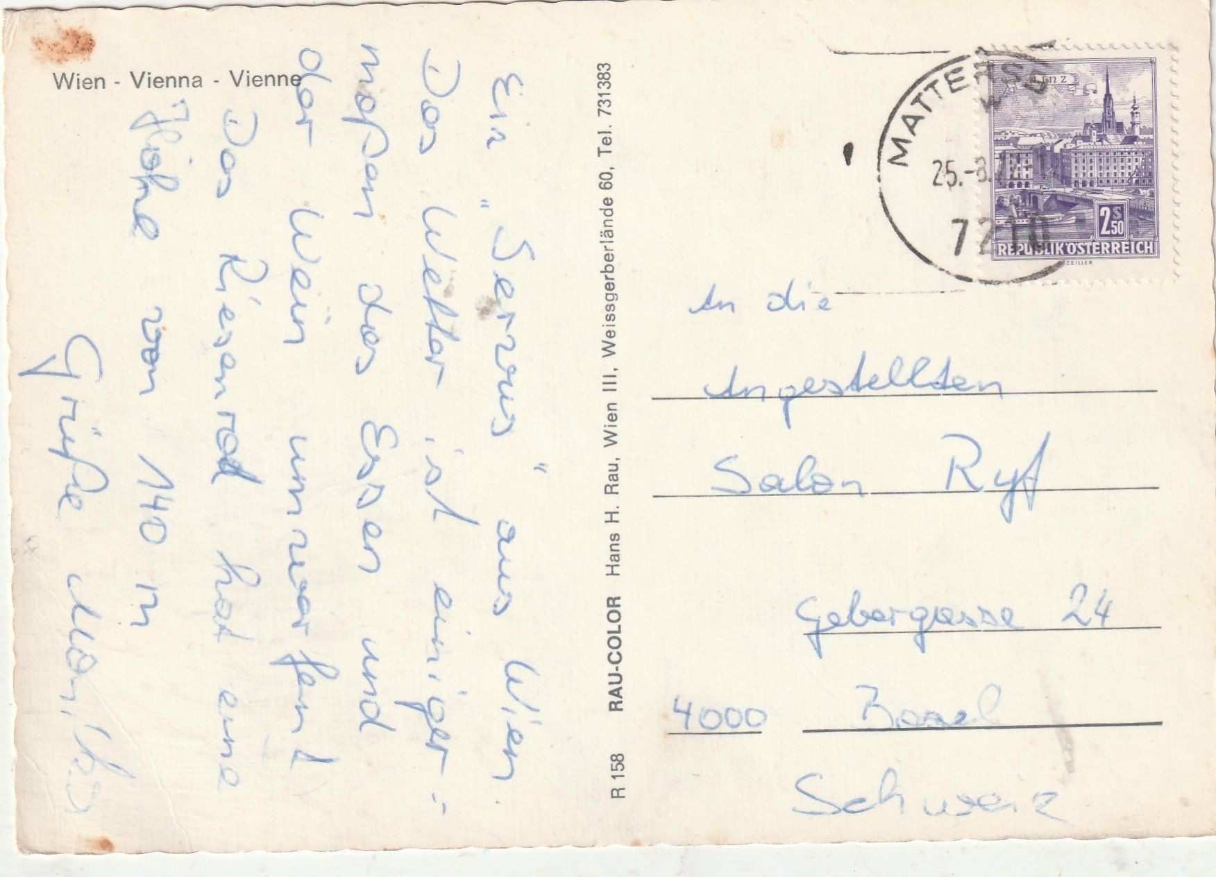 Cartoline postali: Wien MBK – Usato da Lumbrein venduto da made02 1