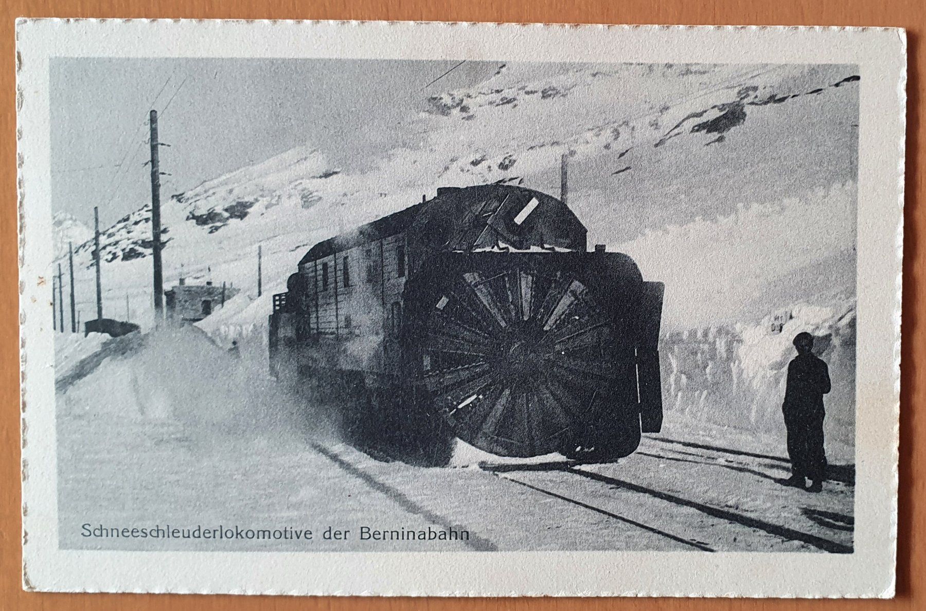 Ansichtskarten: Berninabahn - Schneeschleuderlokomotive – Gebraucht aus Kreuzlingen von Rschweiz1