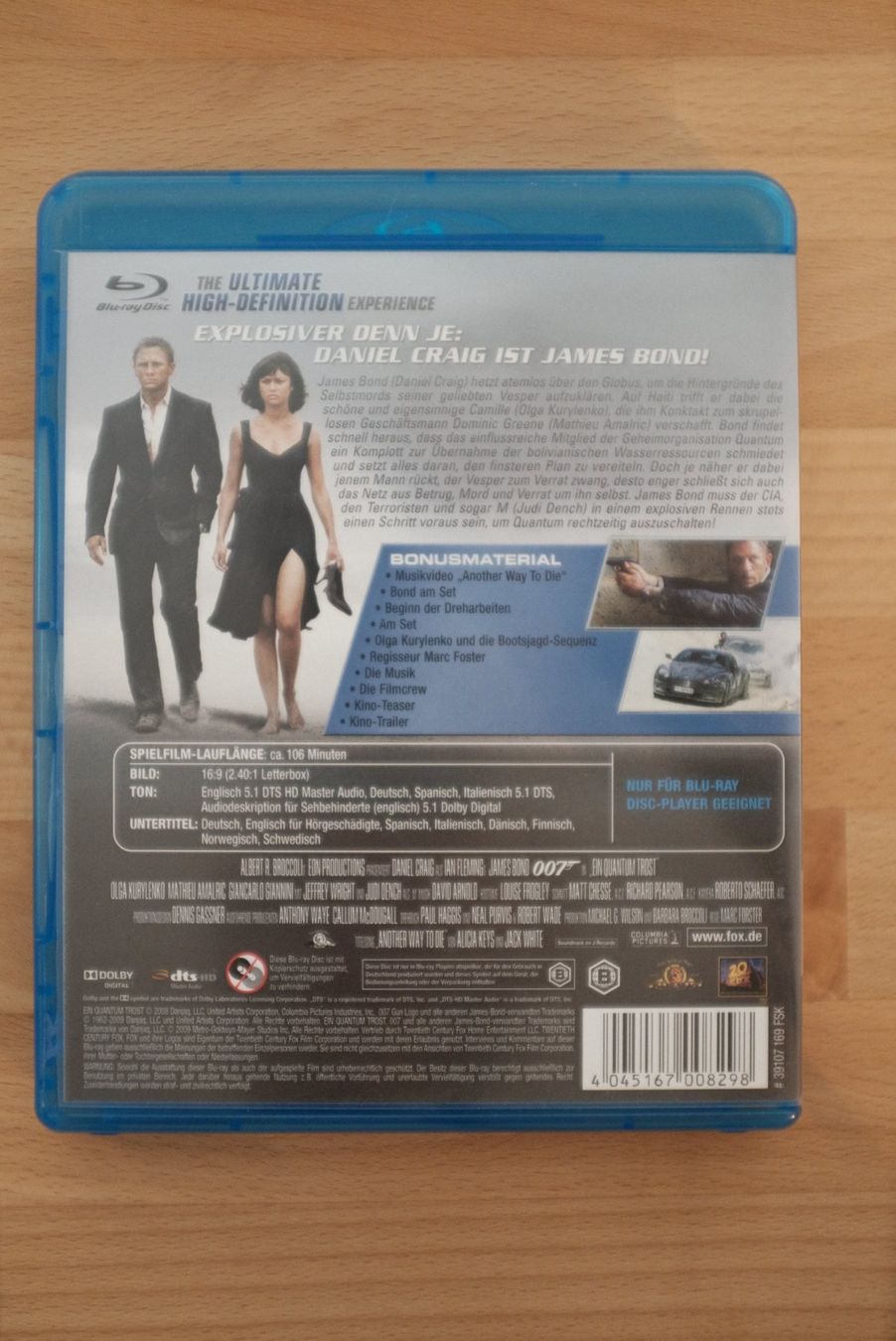 Alle DVDs: James Bond 007 - Ein Quantum Trost 2008 Blu-Ray – Neu (gemäss Beschreibung) aus Biel/Bienne von ludwigvanfreddie 1