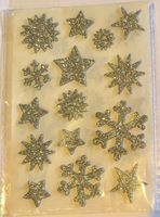Sticker Set Glitzer Sterne und Schneeflocken neu 2 Bögen