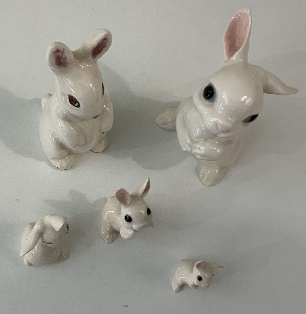 Statuette: Famille de 5 lapins crème – Usato da rolle venduto da Tontonjulot 1