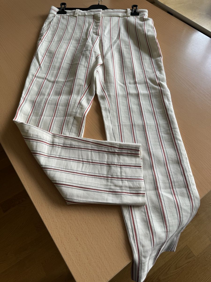 Sandro Hosen: Pantalon rayé SANDRO en coton lin T38 – Neu (gemäss Beschreibung) aus Morges von sandy069 2