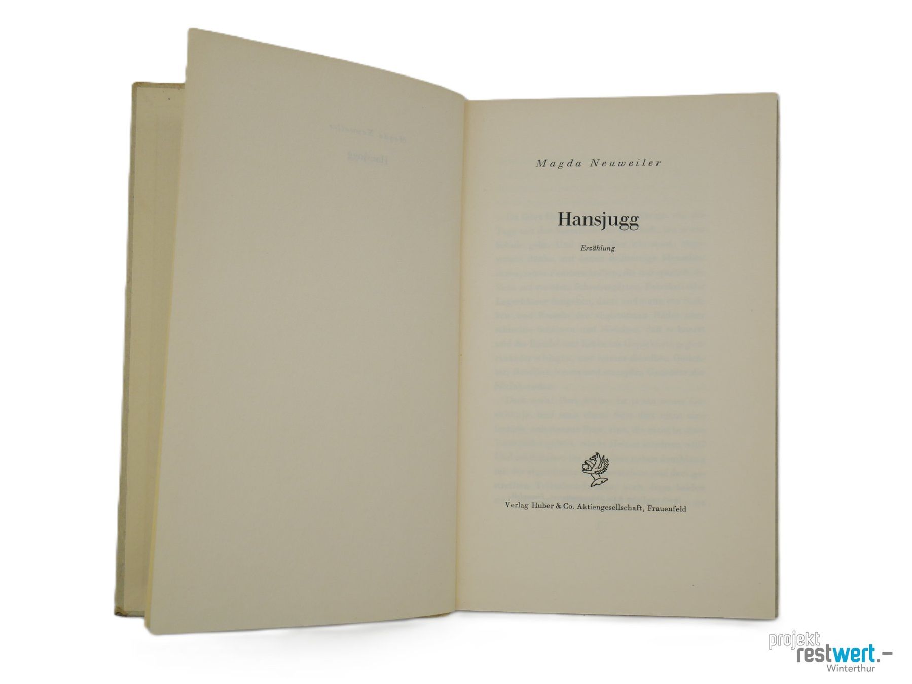 Libri: MAGDA NEUWEILER - Hansjugg. Erzählung – Usato da Winterthur venduto da Restwert_Winterthur 2
