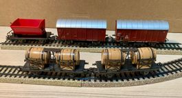 Märklin H0 Blech Güterwagen 5er-Set Bordeaux Weinwagen
