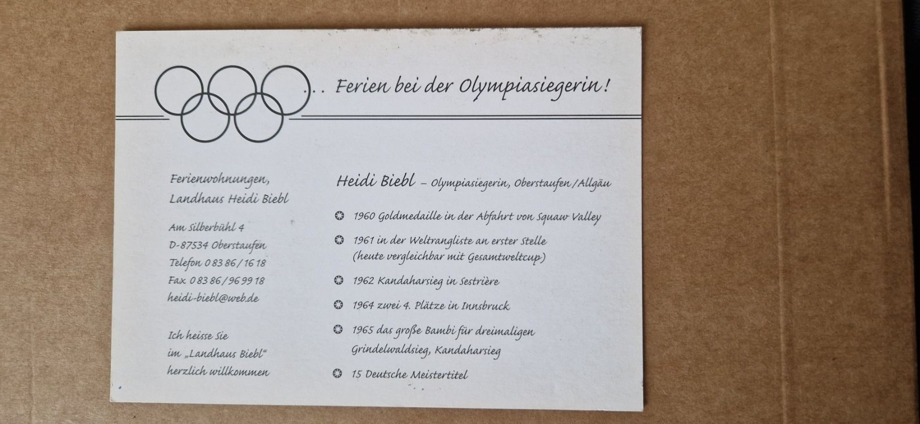 Autografi: Heidi Biebl - sehr alte Autogrammkarten  sk – Usato da Menziken venduto da Autogramme 1