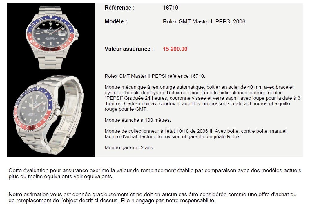 Rolex Uhren: ROLEX GMT Master II - 16710 - 2006 – Gebraucht aus Chene-Bourg von Patlered 1