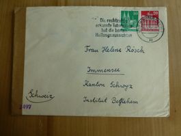 Münster Deutschland, Zenzurbrief, nach Immensee 1950