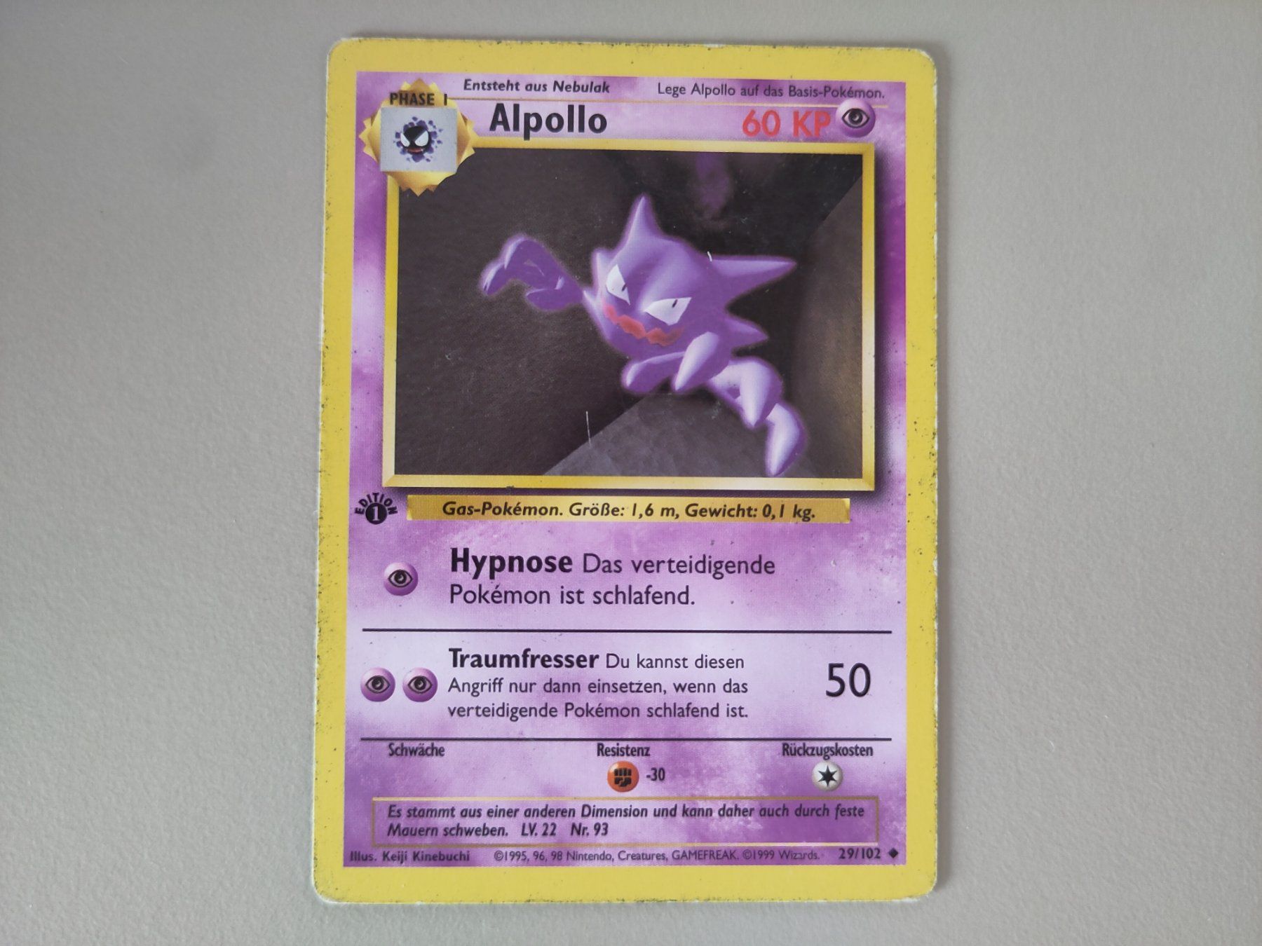 Pokémon Cartes à collectionner: 1st Edition Base set Alpollo 29/102 - DE – D'occasion à Bern par gil_rkx8