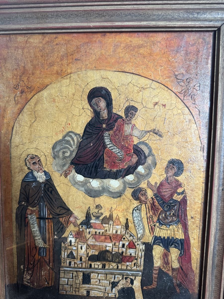 Dipinti: Antike Ikone mit Rahmen, religiöses Bild, Holz. – Usato da Buchs AG venduto da ChrizZa 2