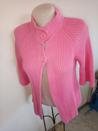 Damen Strickjacke pink Grösse M Modissa Baumwolle 100%