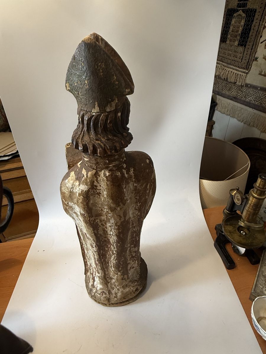 Statuette: Alte geschnitzte Bischofsfigur Holz ca. 60 cm – Usato da Grenchen venduto da swiss.antiques 5
