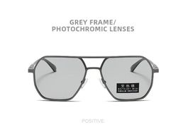 Photochromic Sonnenbrille grey black mit UV Schutz unisex