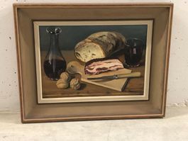 Klassisches Ölgemälde Stillleben  H. Baumgartner 1954