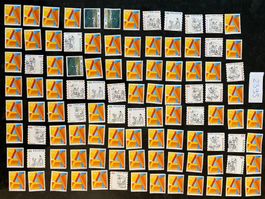 90Fr Frankaturware ungestempelt Sammlung Schweiz 100x0.90