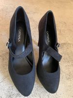 Pumps Plateau schwarz Gr 37 Velours