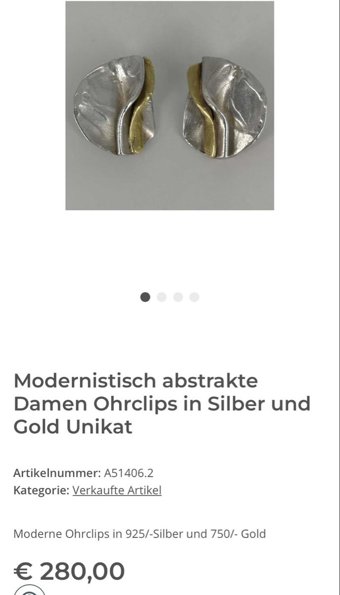 Spille & Fermagli: Damen Brosche oder Anhänger in Silber 925 & Gold 18k – Usato da Birr venduto da Vintage-Liebhaber 8