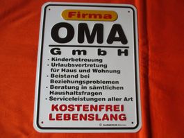 Blechschild Oma GMBH